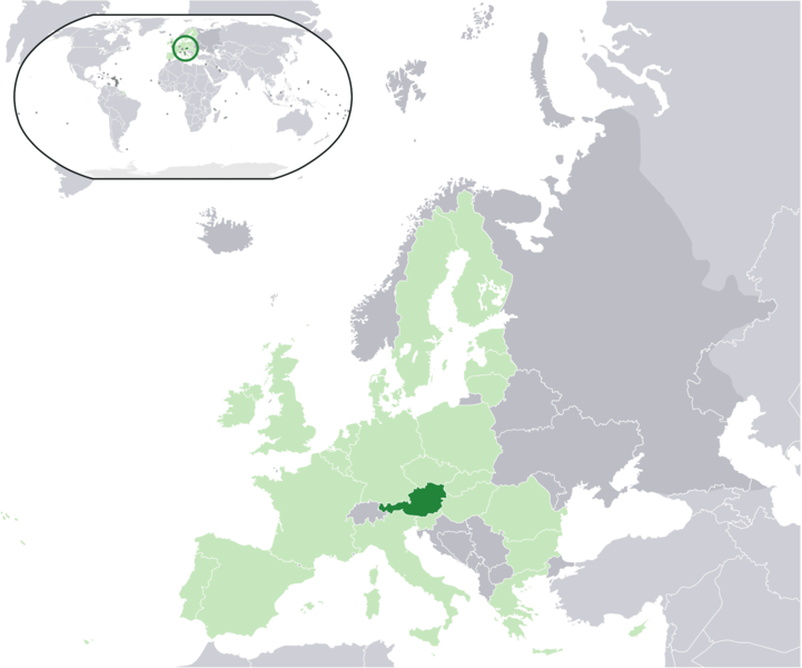 Ausztria helye Európában
